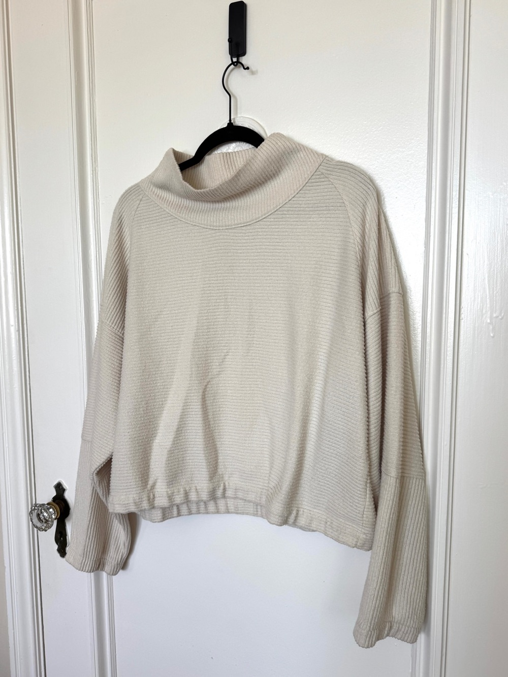 PRANA Cozy Oversized Turtleneck Sweater - Cream